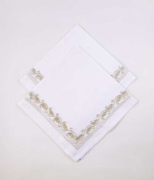 luxurious dining accessories, elegant table linens, high-quality embroidered napkin set of 4